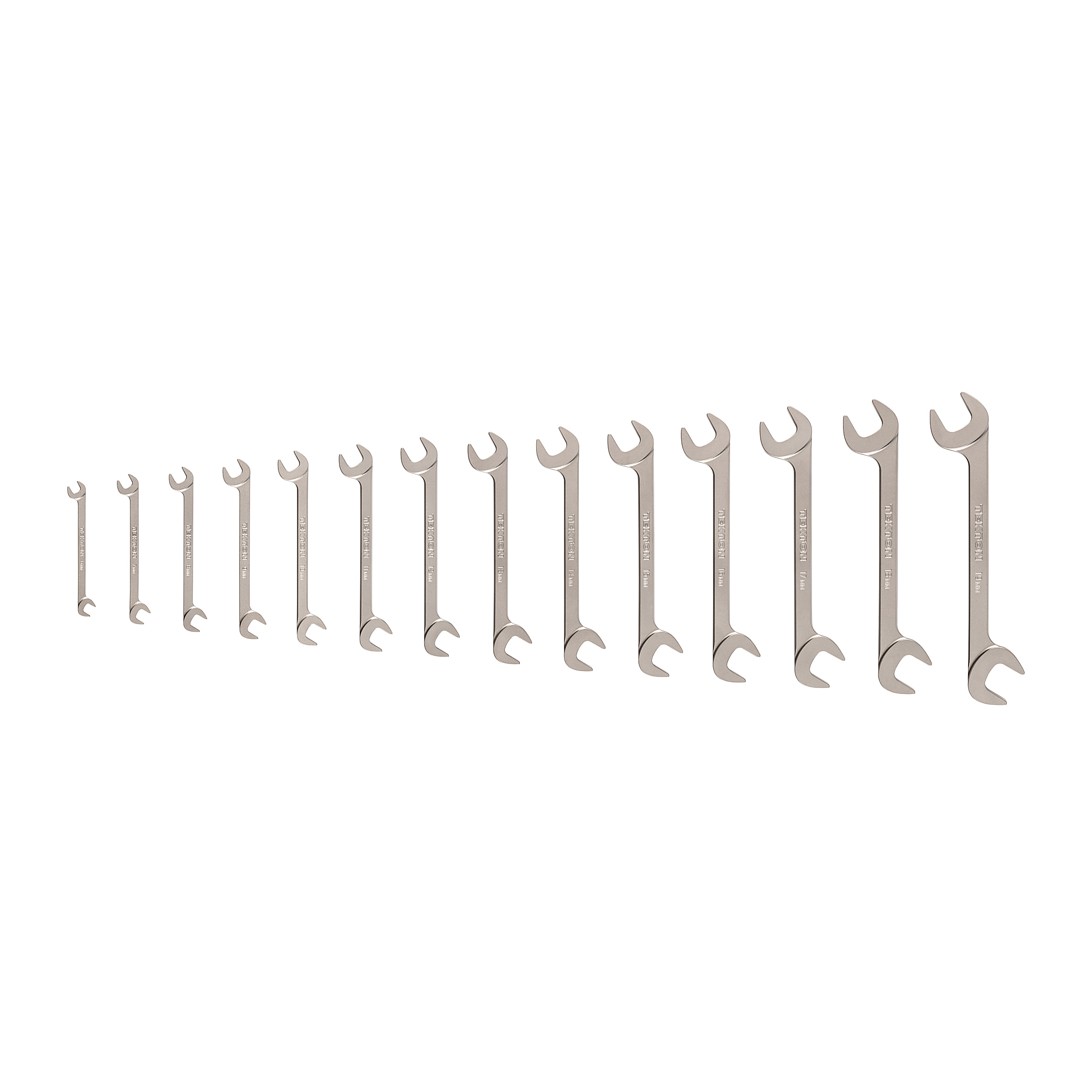 TEKTON Angle Head Open End Wrench Set, 14-Piece (6-19 mm) | WAE92001